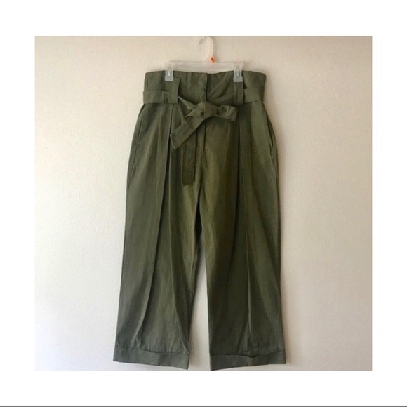 Lush Paper Bag Pants in Green